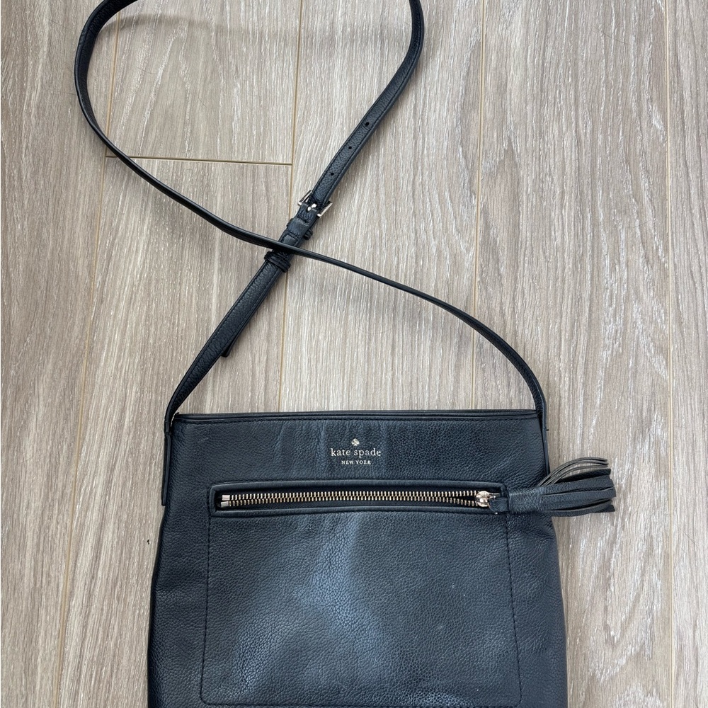 Kate Spade Black crossbody w/ tassel
